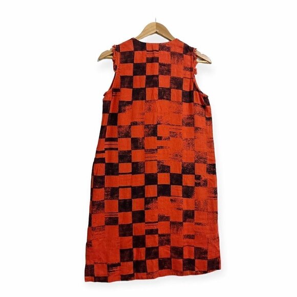 RAQUEL ALLEGRA  Check Print Tank Dress in Ruby Checker, Size‎ XS, New with Tags. - Picture 4 of 15